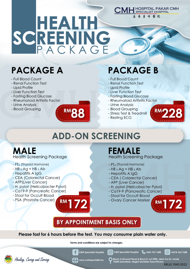 Health Screening Package A & Package B